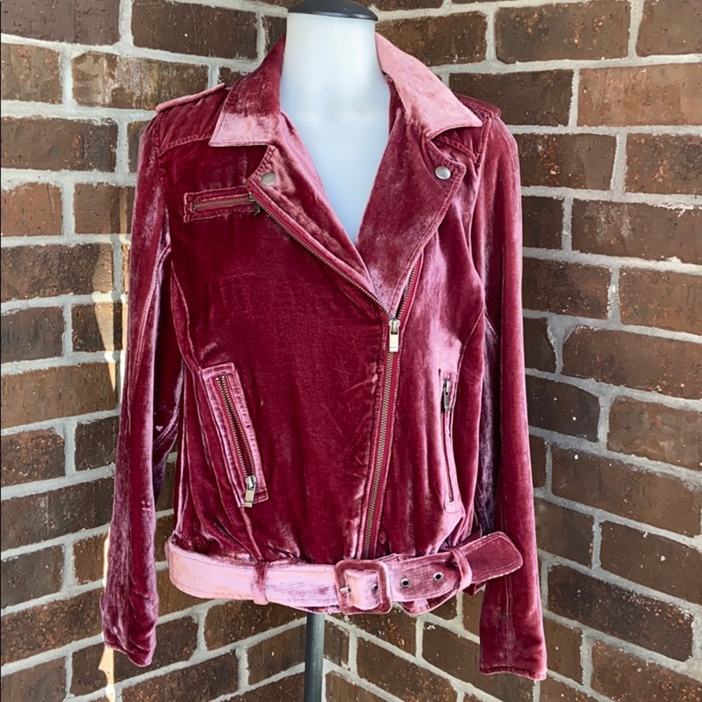 As By Df Pink Velvet Jacket